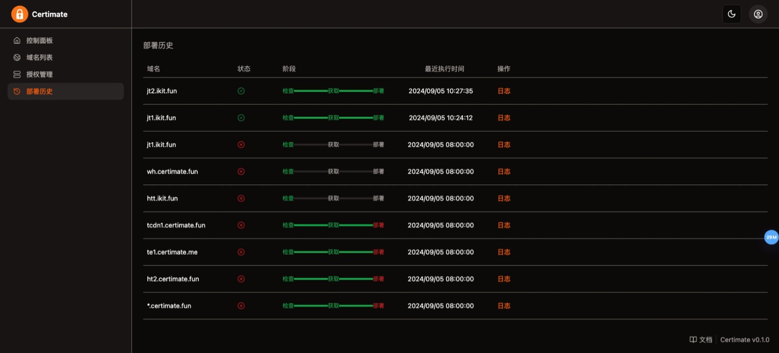 SSL证书管理系统工具网站源码，自动申请、部署SSL证书，并在证书即将过期时自动续期-雪白的乌云
