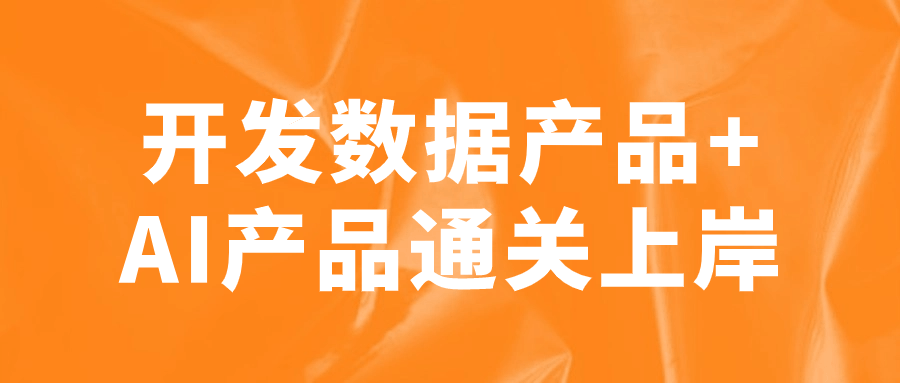 开发数据产品+AI产品通关上岸-雪白的乌云