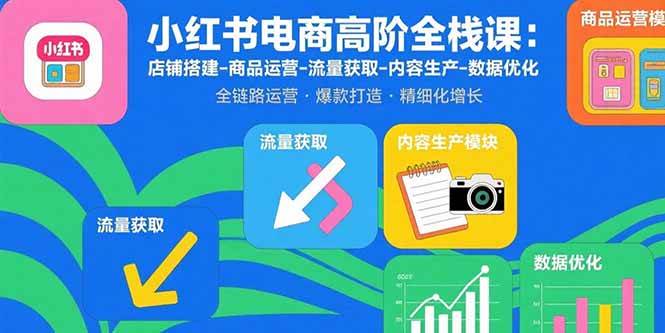 （15840期）小红书电商高阶全栈课：店铺搭建-商品运营-流量获取-内容生产-数据优化-雪白的乌云