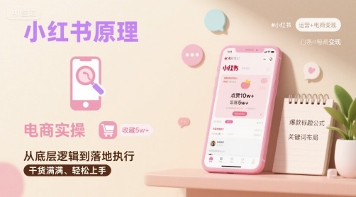 小红书原理以及详细实操流程，小红书电商教程-雪白的乌云